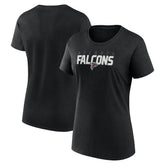 Atlanta Falcons Logo Athletic Women's Lean T-Shirt Black - NFL