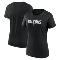 Atlanta Falcons Logo Athletic Women's Lean T-Shirt Black - NFL