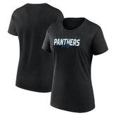Carolina Panthers Logo Athletic Women's Lean T-Shirt Black - NFL