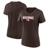 Cleveland Browns Logo Athletic Women's Lean T-Shirt Brown - NFL