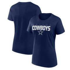 Dallas Cowboys Logo Athletic Women's Lean T-Shirt Navy - NFL
