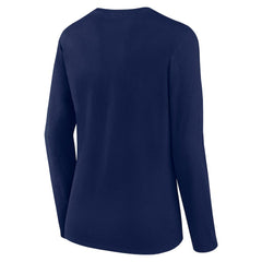 New England Patriots Logo Athletic Women's Grip Long Sleeve T-Shirt Navy - NFL
