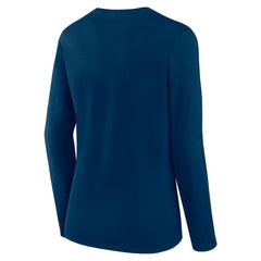 Chicago Bears Logo Athletic Women's Grip Long Sleeve T-Shirt Navy - NFL
