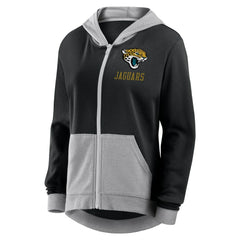 Jacksonville Jaguars Logo Athletic Women's Hit It French Terry Full-Zip Hoodie Black - NFL