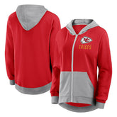 Kansas City Chiefs Logo Athletic Women's Hit It French Terry Full-Zip Hoodie Red - NFL