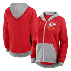 Kansas City Chiefs Logo Athletic Women's Hit It French Terry Full-Zip Hoodie Red - NFL