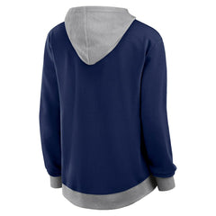 New England Patriots Logo Athletic Women's Hit It French Terry Full-Zip Hoodie Navy - NFL
