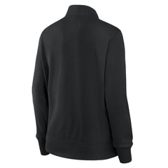 New Orleans Saints Logo Athletic Women's Velocity Quarter-Zip Jacket Black - NFL