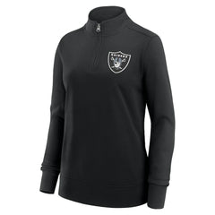 Las Vegas Raiders Logo Athletic Women's Velocity Quarter-Zip Jacket Black - NFL