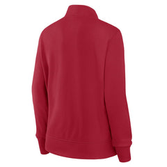 San Francisco 49ers Logo Athletic Women's Velocity Quarter-Zip Jacket Scarlet - NFL
