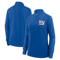 New York Giants Logo Athletic Women's Velocity Quarter-Zip Jacket Royal - NFL
