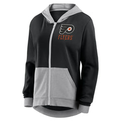 Philadelphia Flyers - Logo Athletic Women's Hit It French Terry Full-Zip Hoodie Black
