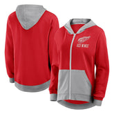 Detroit Red Wings - Logo Athletic Women's Hit It French Terry Full-Zip Hoodie Red