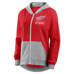 Detroit Red Wings - Logo Athletic Women's Hit It French Terry Full-Zip Hoodie Red