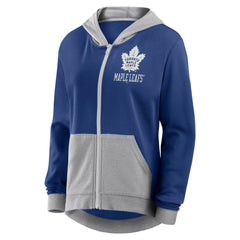 Toronto Maple Leafs - Logo Athletic Women's Hit It French Terry Full-Zip Hoodie Blue