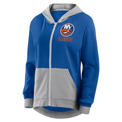 New York Islanders - Logo Athletic Women's Hit It French Terry Full-Zip Hoodie Royal