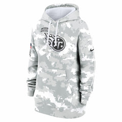 Tennessee Titans Women's 2024 Salute To Service Club Fleece Oversized Pullover Hoodie Arctic Camo - Nike
