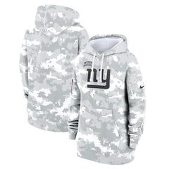 New York Giants Women's 2024 Salute To Service Club Fleece Oversized Pullover Hoodie Arctic Camo - Nike