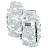 Cleveland Browns Women's 2024 Salute To Service Club Fleece Oversized Pullover Hoodie Arctic Camo - Nike