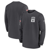 Dallas Cowboys 2024 Salute To Service Long Sleeve T-Shirt Anthracite - Nike