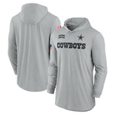 Dallas Cowboys 2024 Salute to Service Lightweight Dri-FIT Long Sleeve Hoodie T-Shirt Gray - Nike
