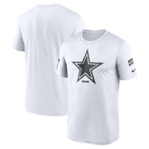 Dallas Cowboys 2024 Salute To Service Legend Performance T-Shirt White - Nike