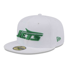 New York Jets New Era Wordmark Omaha 59FIFTY Fitted Hat White - NFL