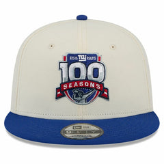 New York Giants New Era 100th Season Two-Tone 9FIFTY Snapback Hat Cream/Royal - NFL