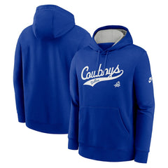 Dallas Cowboys Rewind Club Logo Pullover Hoodie Royal - Nike