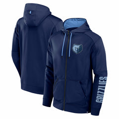 Fanatics - Memphis Grizzlies Baller Defender Performance Full-Zip Hoodie - Navy