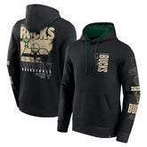 Fanatics - Milwaukee Bucks Game Time Crossover Pullover Hoodie - Black