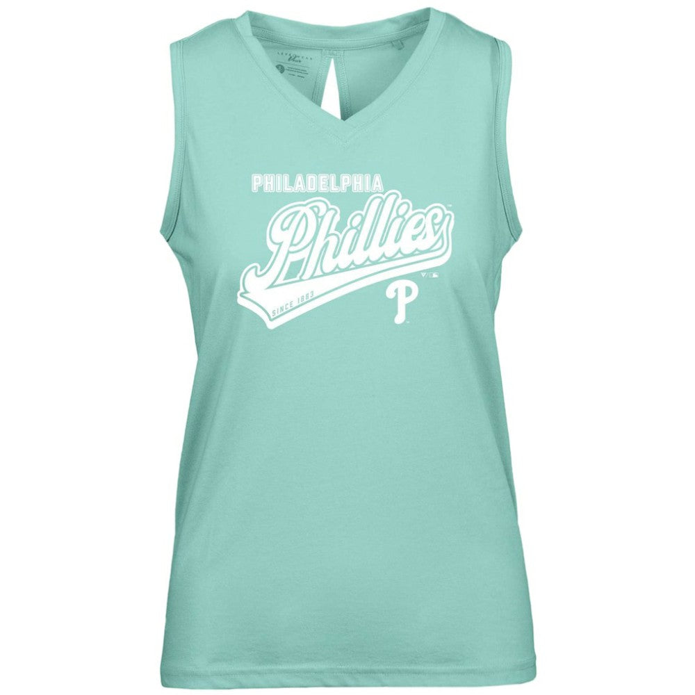 Philadelphia Phillies Levelwear Women's Paisley Sweep V-Neck Tank Top Clearance