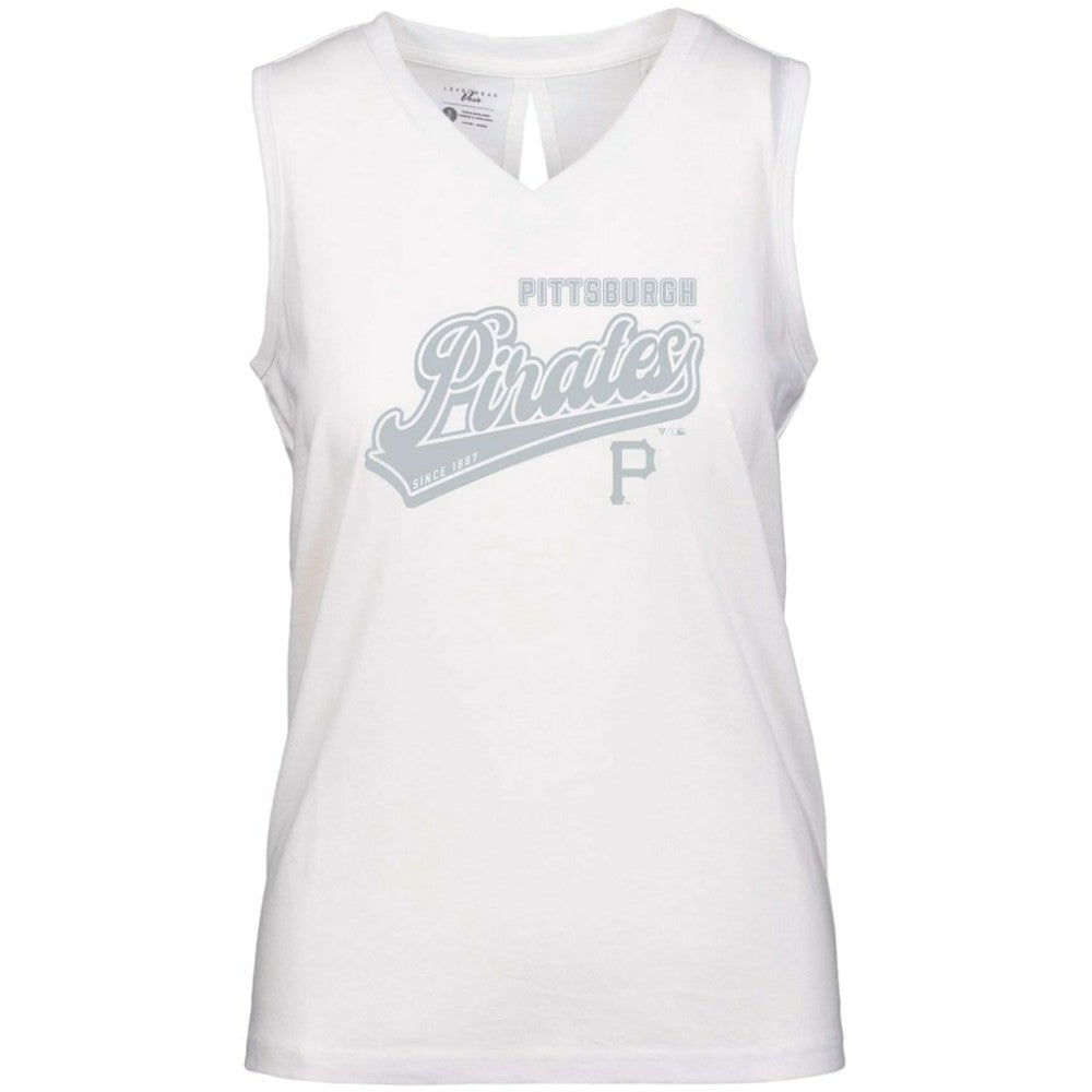 Pittsburgh Pirates Levelwear Women's Paisley Sweep V-Neck Tank Top Clearance