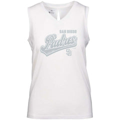 San Diego Padres Levelwear Women's Paisley Sweep V-Neck Tank Top Clearance