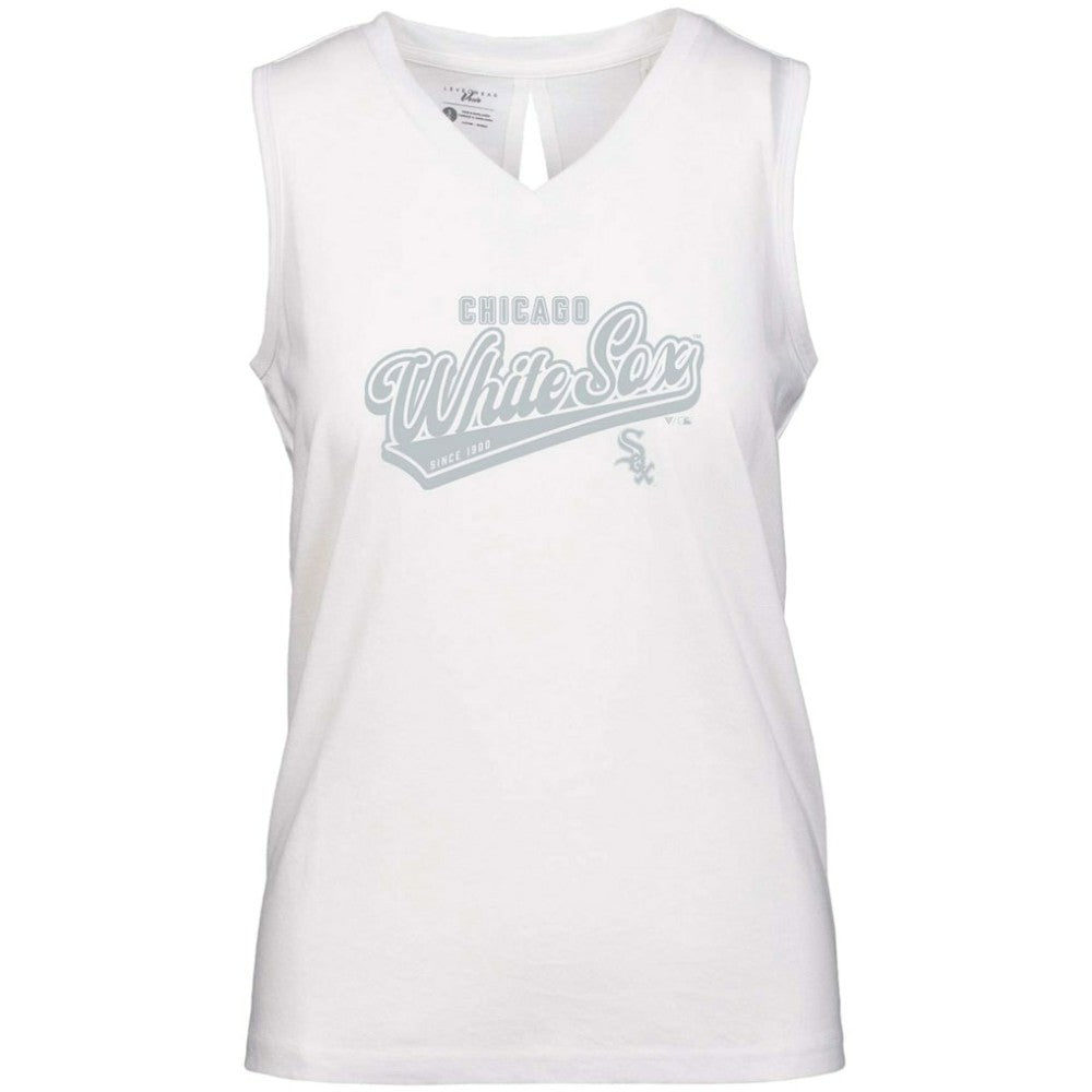 Chicago White Sox Levelwear Women's Paisley Sweep V-Neck Tank Top Clearance