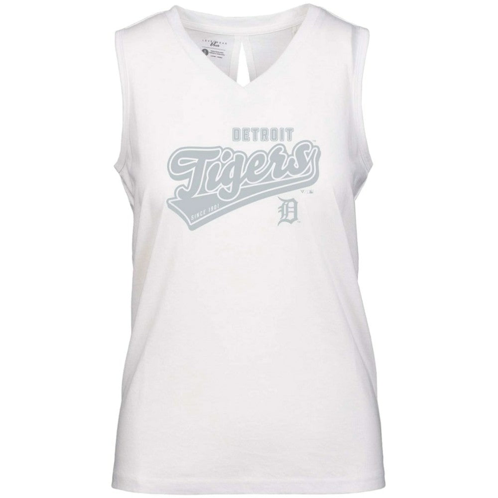 Detroit Tigers Levelwear Women's Paisley Sweep V-Neck Tank Top Lifestyle
