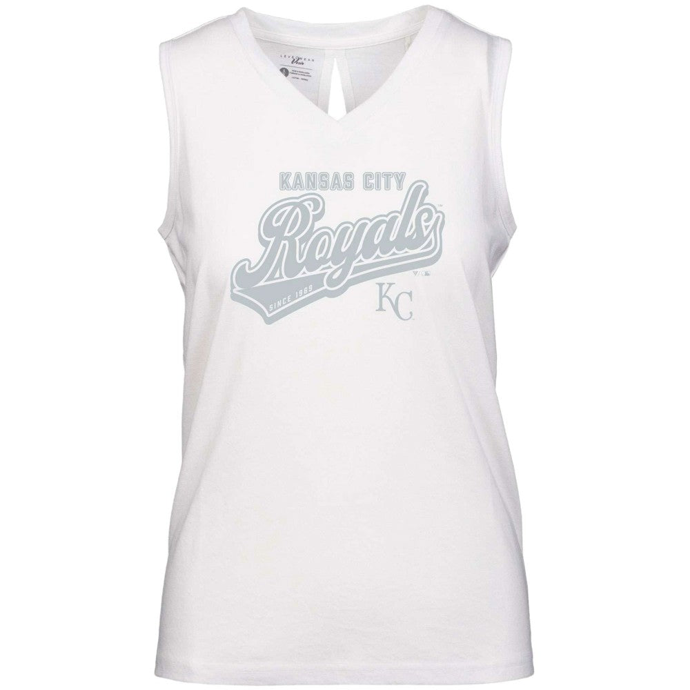 Kansas City Royals Levelwear Women's Paisley Sweep V-Neck Tank Top discount