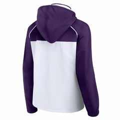 Fanatics - Phoenix Suns Women's Anorak Raglan Full-Zip Hoodie Jacket - White/Purple