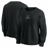 Fanatics - Milwaukee Bucks Women's Oversized Game Day Pullover Sweatshirt - Black