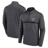Las Vegas Raiders Head-to-Head Quarter-Zip Pullover Charcoal - Fanatics