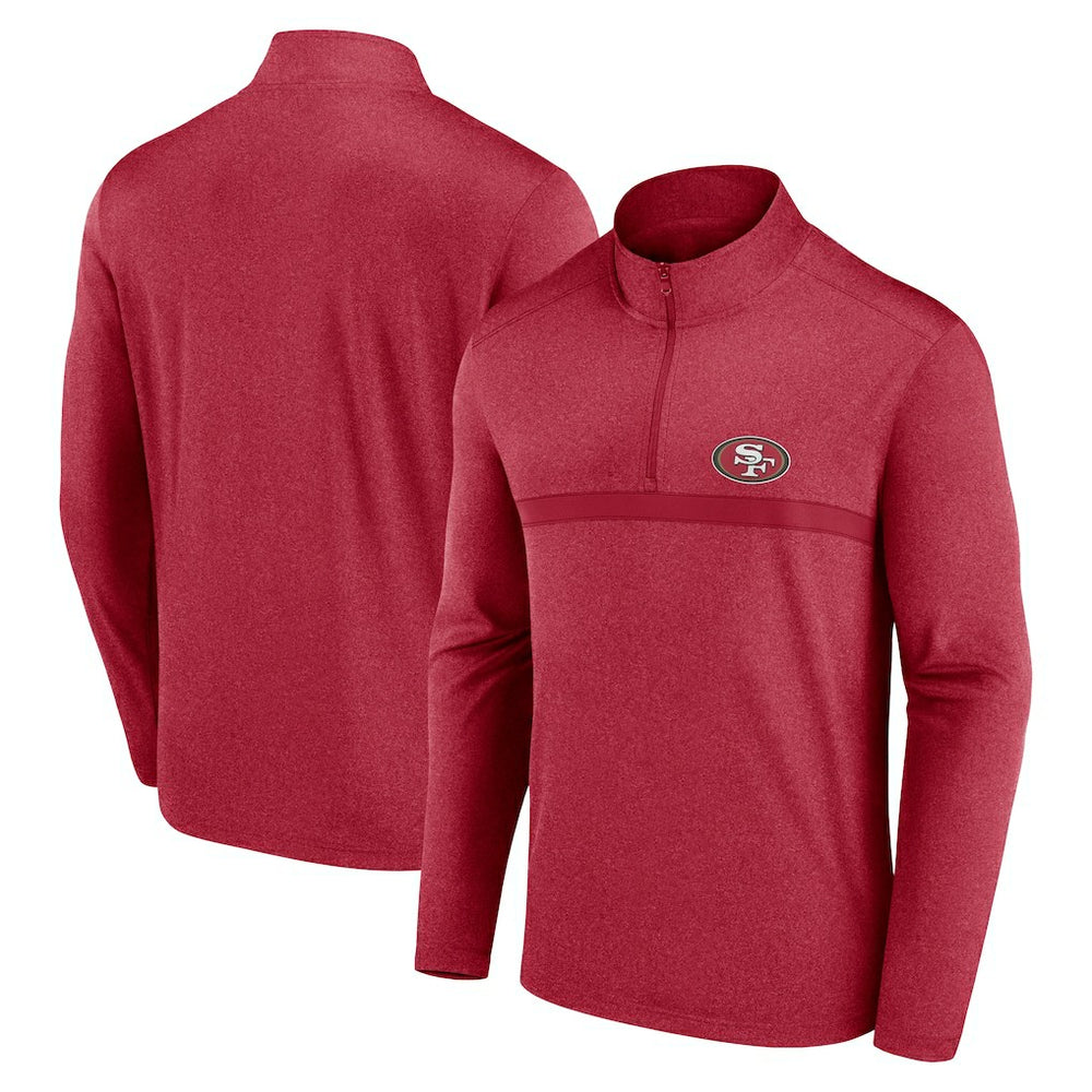 San Francisco 49ers Head-to-Head Quarter-Zip Pullover Scarlet - Fanatics