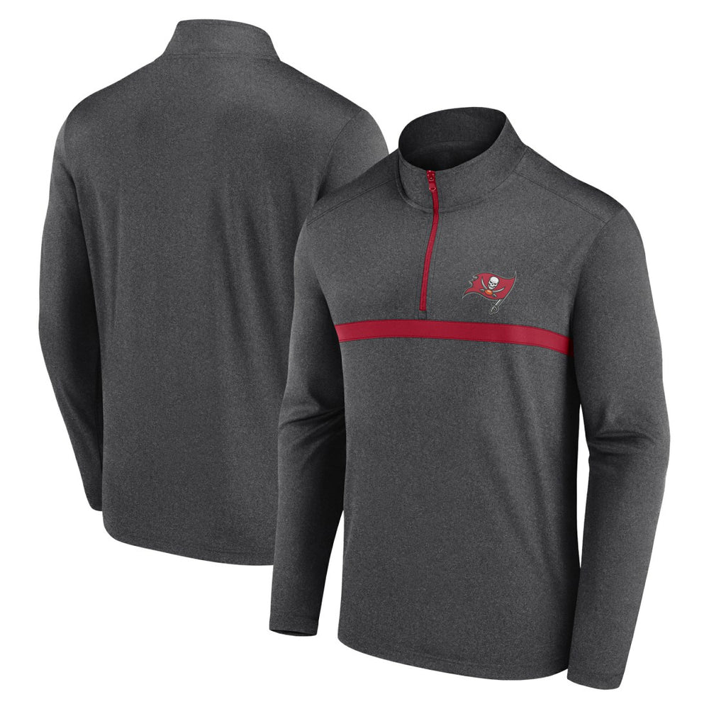 Tampa Bay Buccaneers Head-to-Head Quarter-Zip Pullover Heather Charcoal - Fanatics