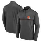 Cleveland Browns Head-to-Head Quarter-Zip Pullover Charcoal - Fanatics