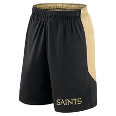 New Orleans Saints Launch Shorts Black/Gold - Fanatics