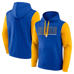 Los Angeles Rams Outline Pullover Hoodie Royal/Gold - Fanatics