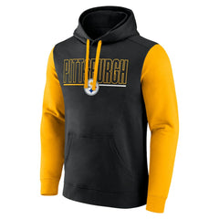 Pittsburgh Steelers Outline Pullover Hoodie Black/Gold - Fanatics
