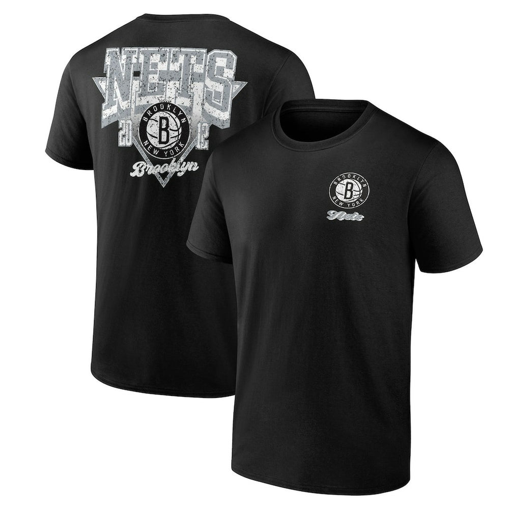 NBA - Brooklyn Nets Logo Athletic Never Over T-Shirt - Black