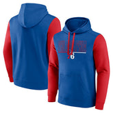 NBA - Philadelphia 76ers Logo Athletic Outline Colorblock Pullover Hoodie - Royal