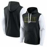 NBA - Utah Jazz Logo Athletic Outline Colorblock Pullover Hoodie - Black