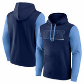 NBA - Memphis Grizzlies Logo Athletic Outline Colorblock Pullover Hoodie - Navy